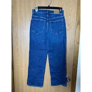 Madewell‎ Womens Jeans Sz 26 High Rise Straight Leg Crop Dark Wash Denim